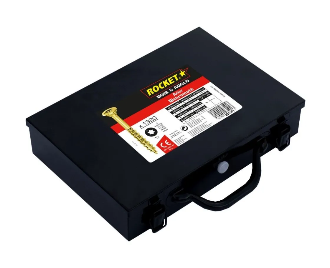 Hot Equideos Assortiment de 1320 vis Rocket® tête fraisée torx
