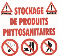 Best Equideos Autocollant "Danger stockage phyto"