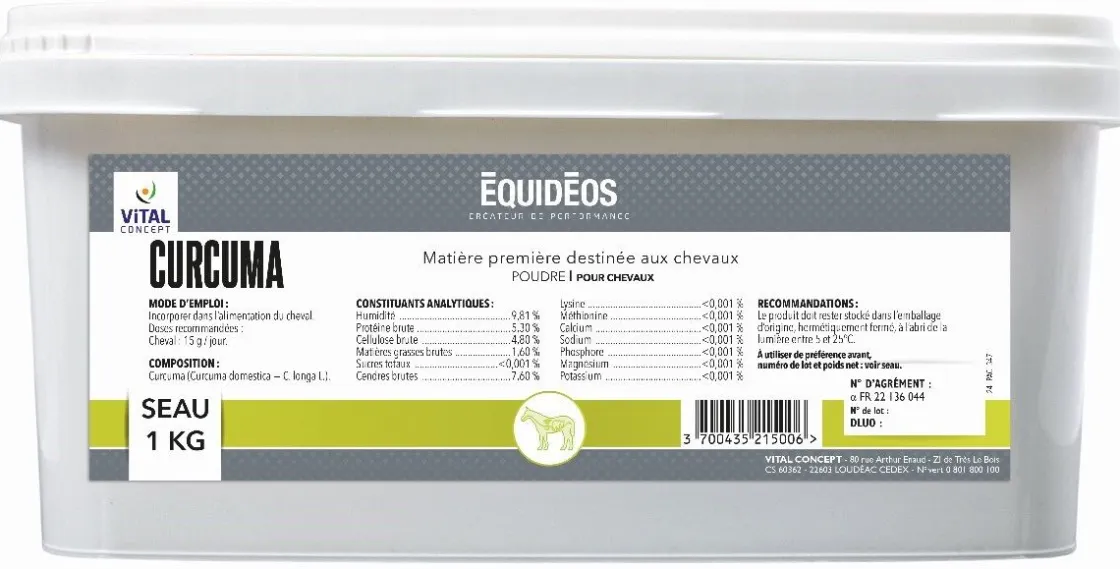 Equideos Curcuma - Poudre - 1kg