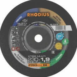 Best Equideos Disque à tronçonner multi-usages Proline Multi XT69 230 x 1.9 x 22.3 - Rhodius