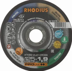 Sale Equideos Disque Multicross Proline XTK69 - 125 x 1.9 x 22.23 - Rhodius