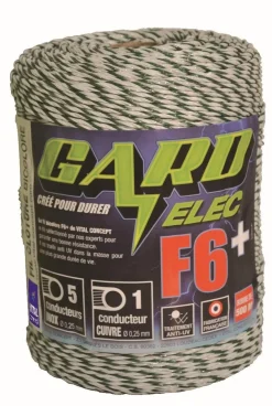 Outlet Equideos Fil F6 + blanc-vert - Gardelec - 500m