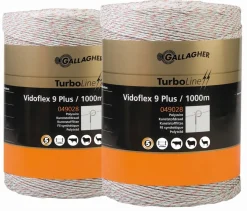 Outlet Equideos Fil Vidoflex 9 TurboLine - blanc - Gallagher - 2 x 1000m