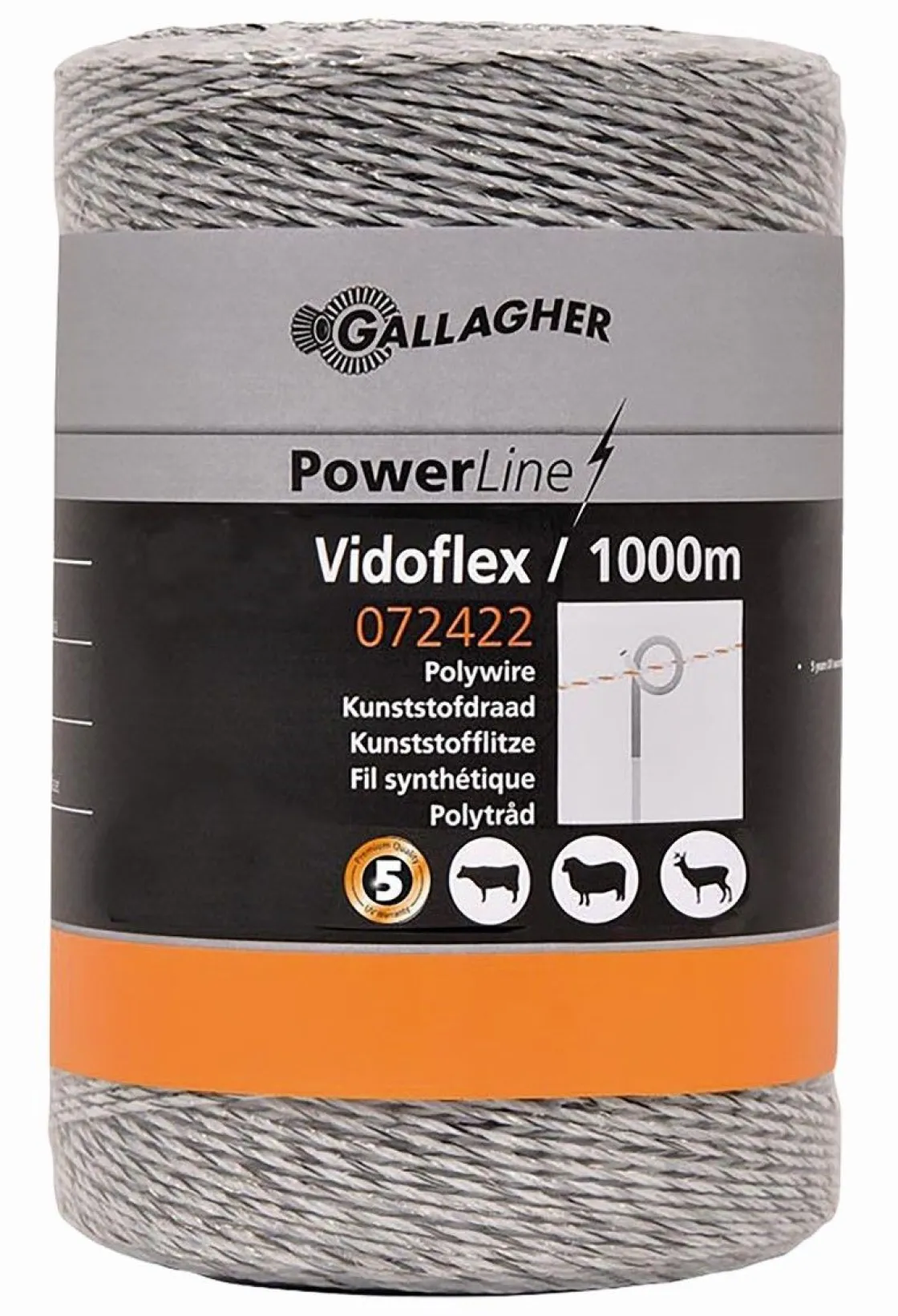 Outlet Equideos Fil Vidoflex6 Powerline blanc - Gallagher - 1000m