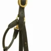 Discount Equideos Licol en cuir - T. Cheval de trait - Noir