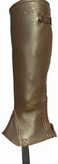 Clearance Equideos Mini chaps en cuir souple - Marron - T.XL - Paire