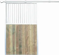 Clearance Equideos Porte de box coulissante avec grille barreaudée