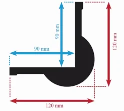 Online Equideos Protection d'angle - caoutchouc - 90cm